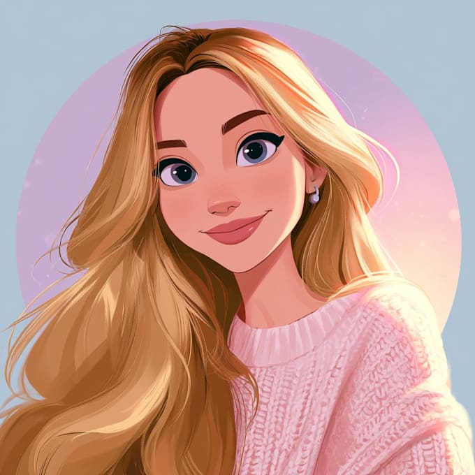 portrait into a disney style cartoon