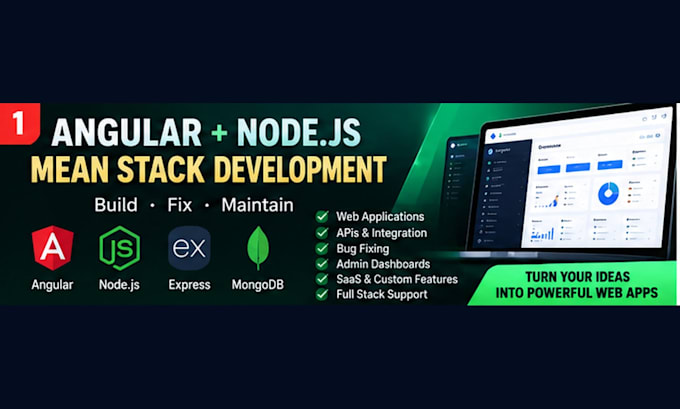 build fix and maintain angular nodejs mean stack web apps