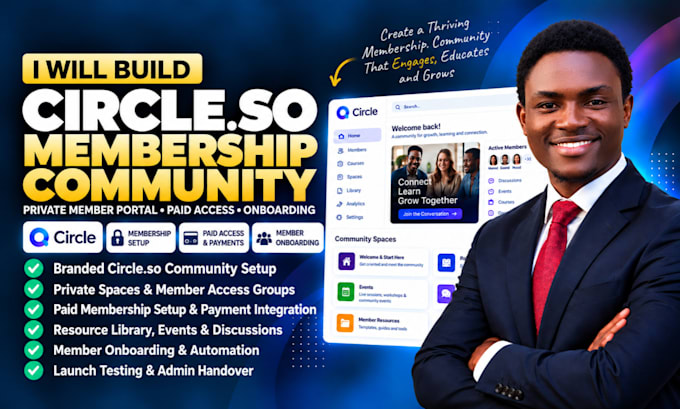 build circle so membership community setup circle paid member onboarding access