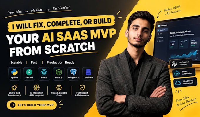 fix your lovable bolt or replit app and build your ai saas mvp