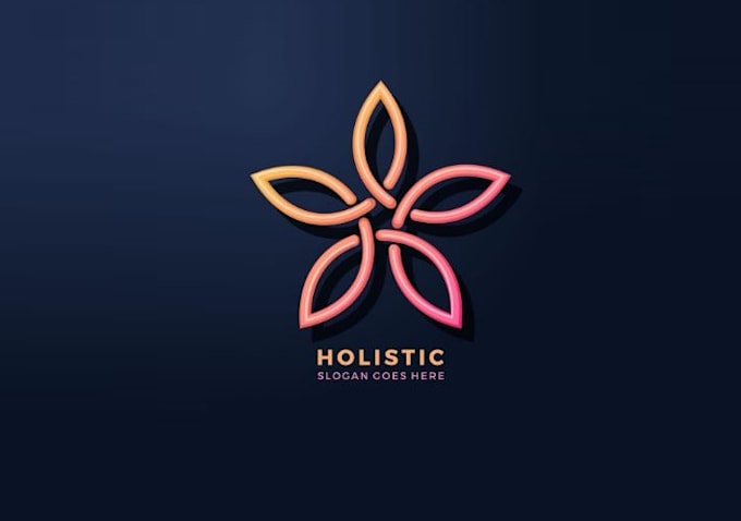 design detailed golden holistic logo