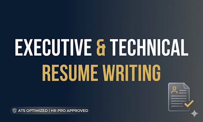 write an executive resume, tech CV, and cover letter