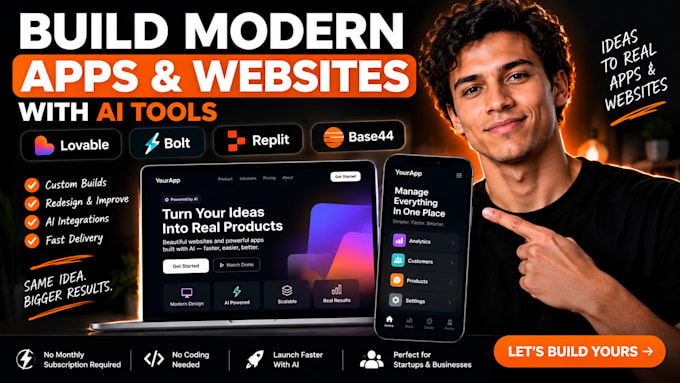 convert website to app lovable base44 replit web app to ios android app