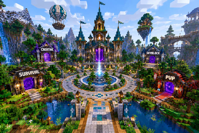 build custom minecraft maps, spawns, and survival worlds