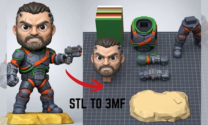 convert stl to multicolor 3mf for bambu studio and ams