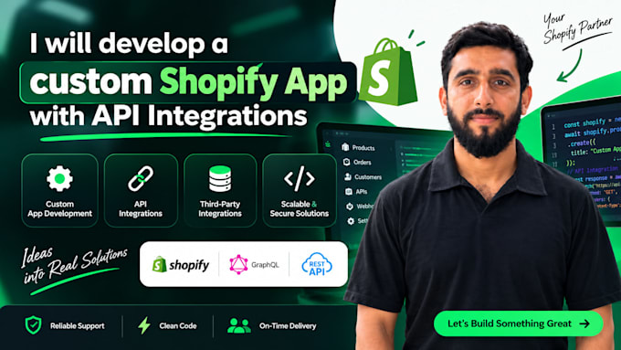 develop a custom shopify app with API integrations