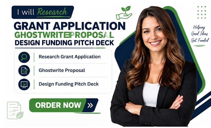 research grant application ghostwrite proposal design funding pitch deck