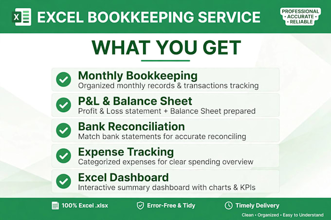do bookkeeping in excel for small business
