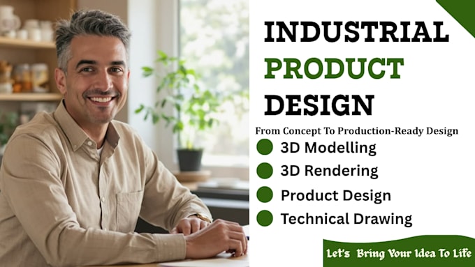 create 3d cad product design and modeling for manufacturing