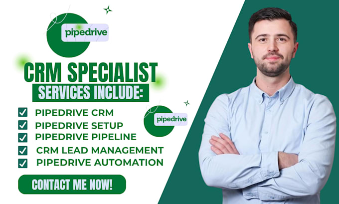 setup pipedrive CRM sales pipeline stages custom fields lead management