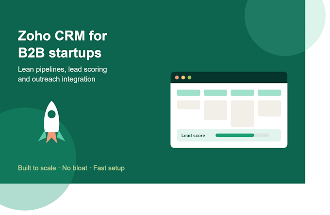 set up zoho CRM for your b2b startup sales team