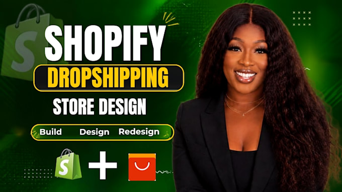 redesign shopify website, design shopify store, build shopify dropshipping store