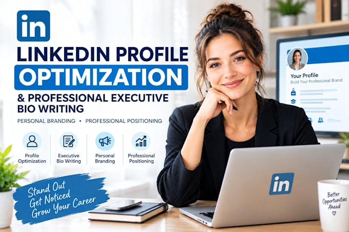 do linkedin profile optimization and professional executive bio writing