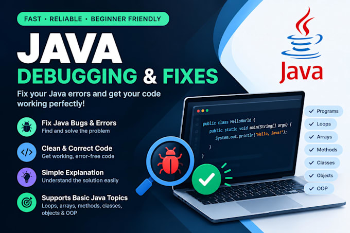 write debug and explain simple java programs