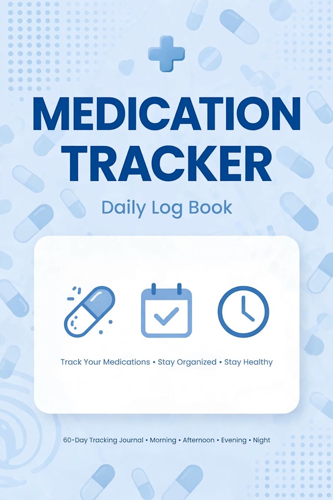 design caregiver medication log book for KDP