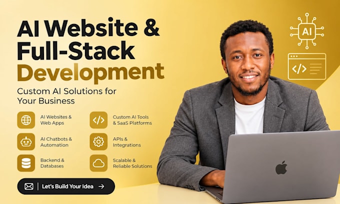 build ai website, ai web application, ai saas as full stack developer