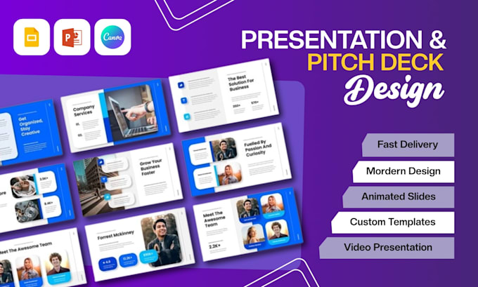 design an investor ready pitch deck in google slides