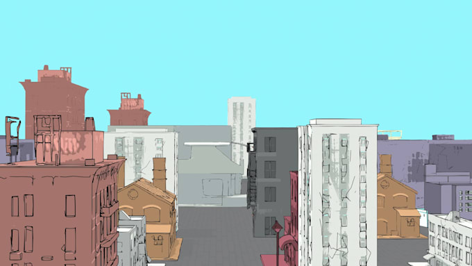 create 3d cartoon city