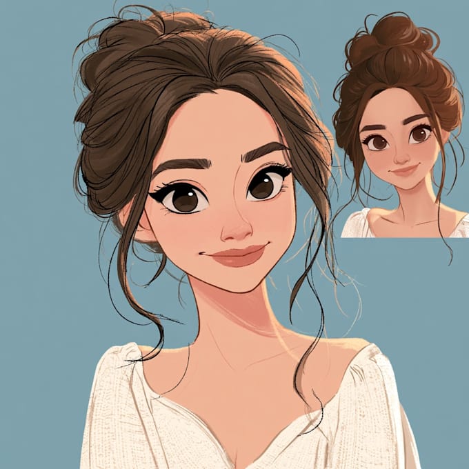portrait into a disney style cartoon