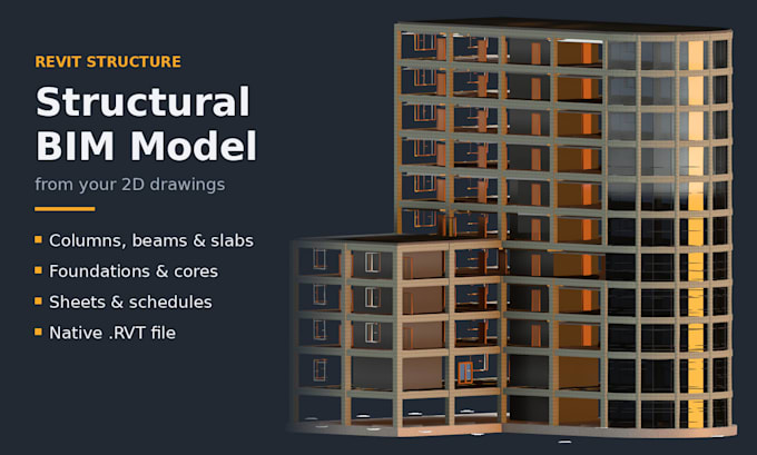 create a structural revit bim model from your 2d drawings