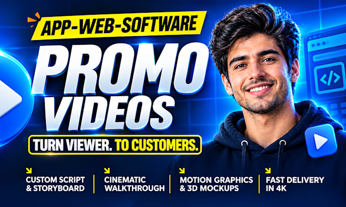 create animated saas startup promo video or corporate product video ads