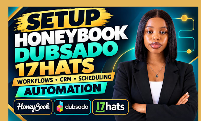 setup honeybook dubsado or 17hats workflows CRM scheduling and automation