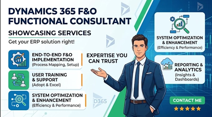 provide ms d365 finance and operations functional consulting