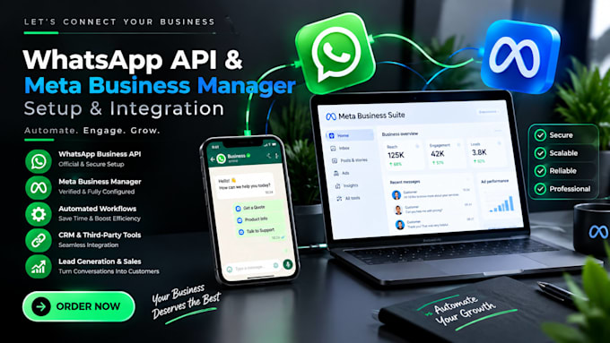 setup meta business verification, whatsapp API, meta bus