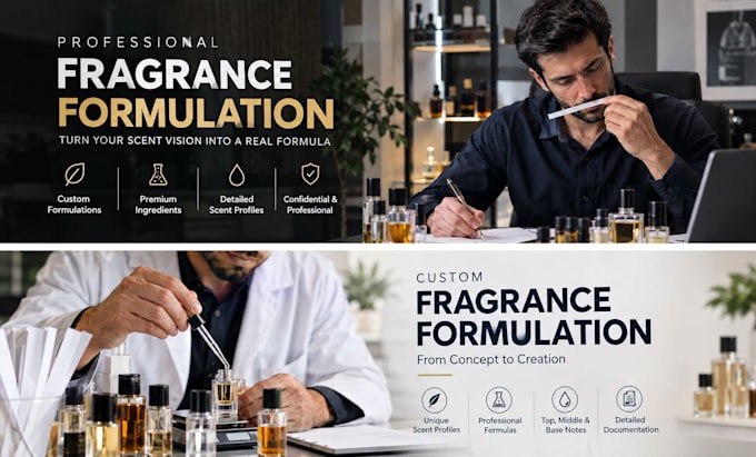 create a custom fragrance formulation, perfume , and scent development