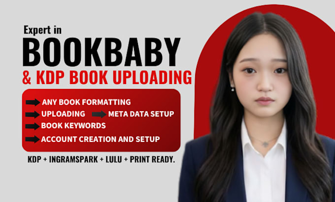 publish your book on bookbaby with metadata and book design, KDP book uploading
