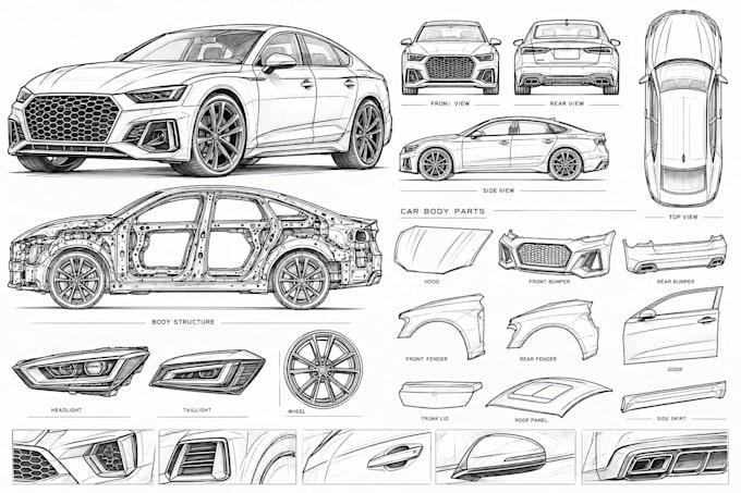 create precise 3d models and redesign custom car parts