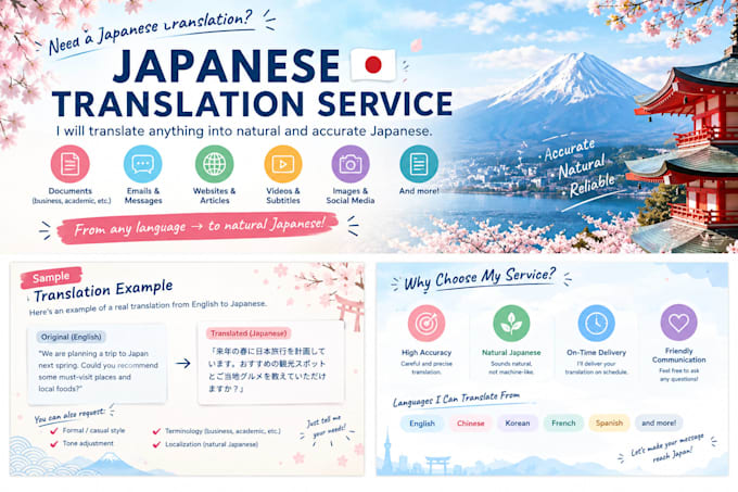 translate and research anything about japan for you