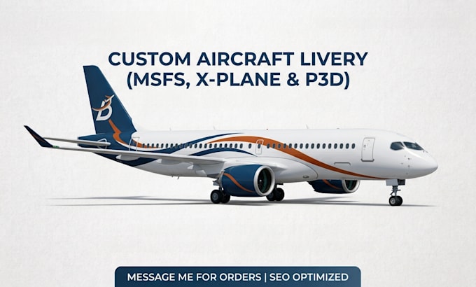 design custom aircraft livery msfs 2024 xplane 12 flight simulator repaint