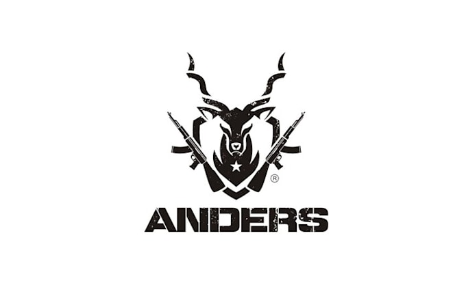 design unique anders hunting brand logo