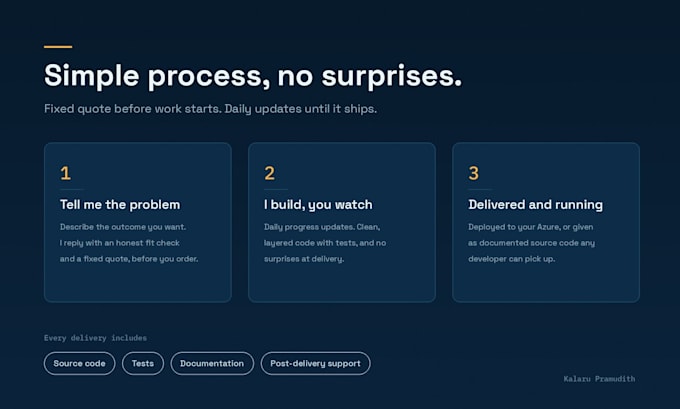 build azure functions, power automate flows and dotnet backend apis