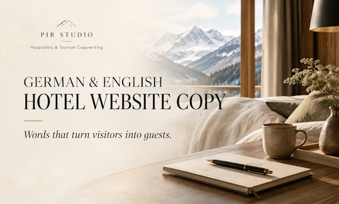 write professional german and english website copy for hotels