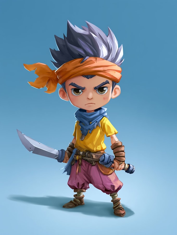 draw 2d game character or 2d game character