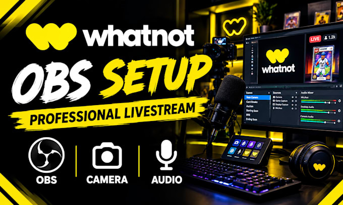 set up obs studio for whatnot livestream and live selling