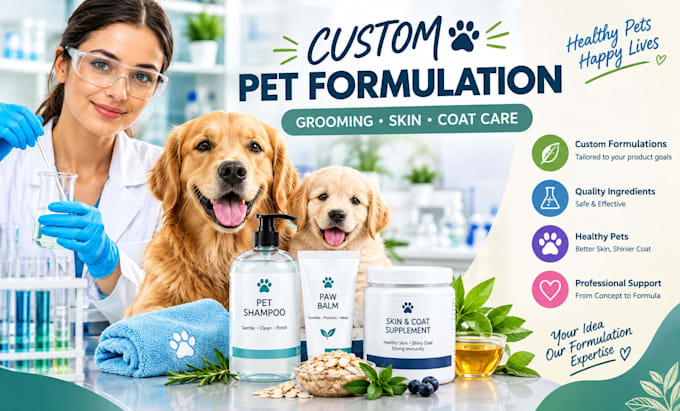 formulate custom pet grooming and skin care products