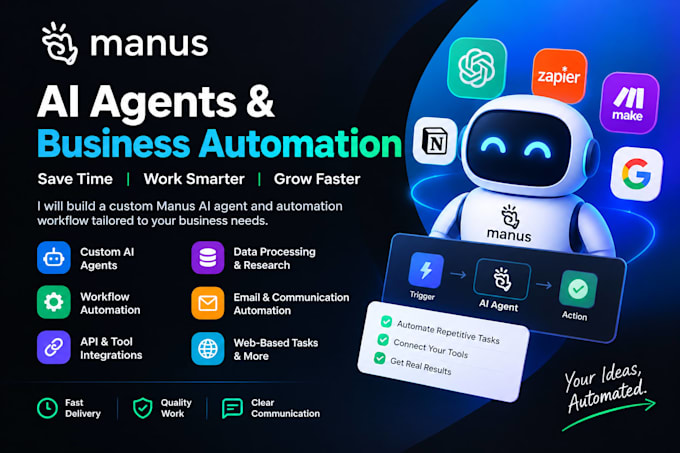 build ai agents and business automation with manus ai