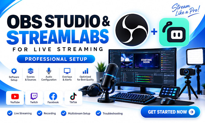 setup obs studio and streamlabs for livestreaming