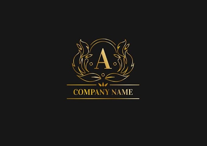 design golden elegant capital letter logo
