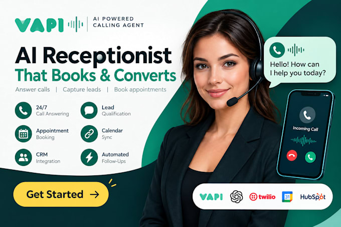 ai calling agent ai receptionist for appointment booking, crm integration vapi