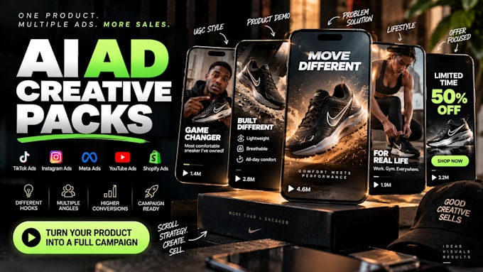 create ai ad creatives packs for ecommerce and agencies