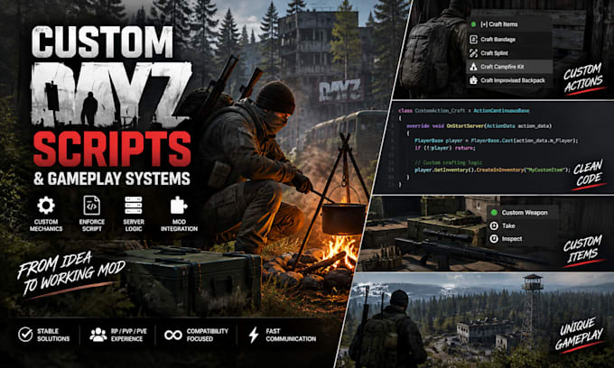 create custom dayz scripts and gameplay systems