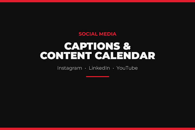 write social media captions and content calendar