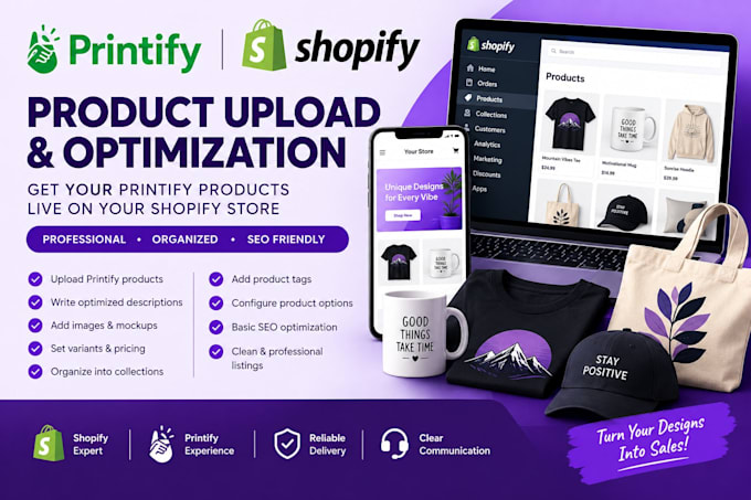 upload and optimize printify pod products on your shopify store