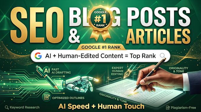 write SEO blog content using ai plus human editing