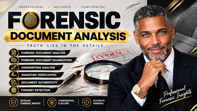 do forensic document analysis, handwriting analysis, signature verification