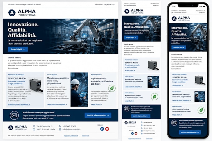write and design professional email newsletters